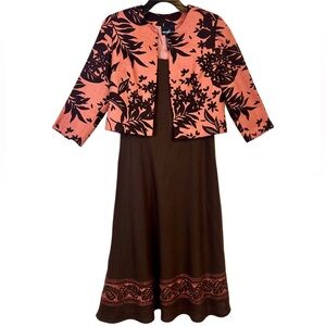 Positive Attitude Woman’s 2 Piece Maxi Dress and Matching Crop Jacket / Sz 12